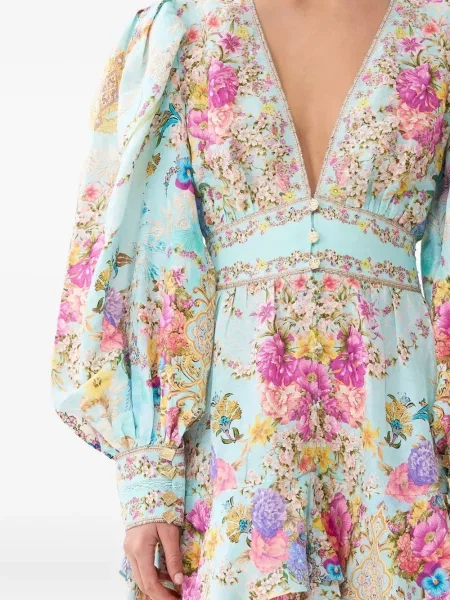 Rochie mini Camilla de costum albastru