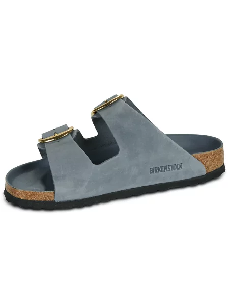 Birkenstock șlapi de piele Arizona Big Buckle albastru
