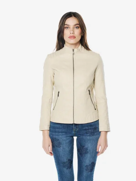 KOROSHI Geacă de primăvară-toamnă murdar alb