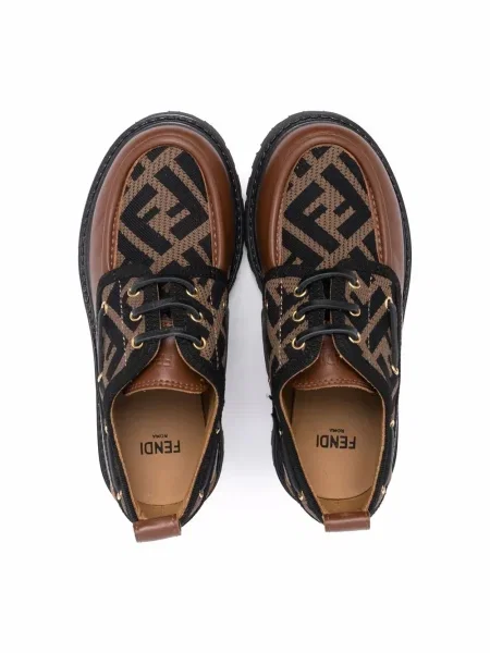 Dětské polobotky Fendi hnědé