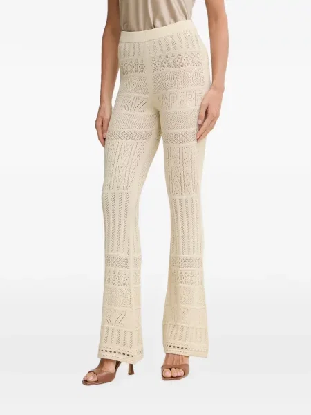 Pantaloni Patrizia Pepe tricotate evazate cu autograf