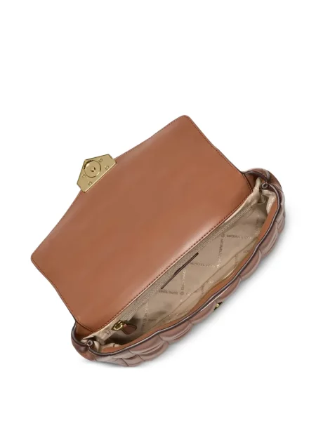 Matlasat geanta crossbody Michael Michael Kors cu autograf maro