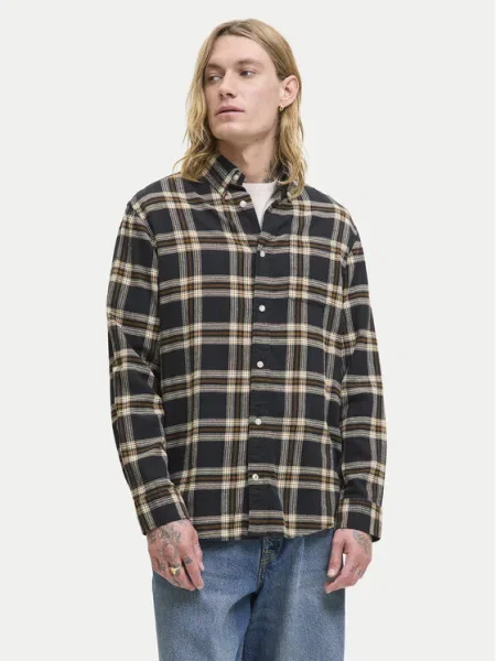 Jack&Jones Риза Classic Flannel черен
