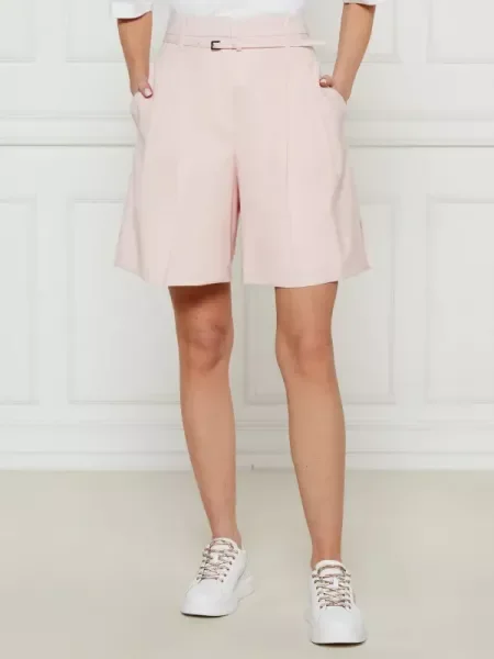 BOSS BLACK De lână pantaloni scurți Taleda negru