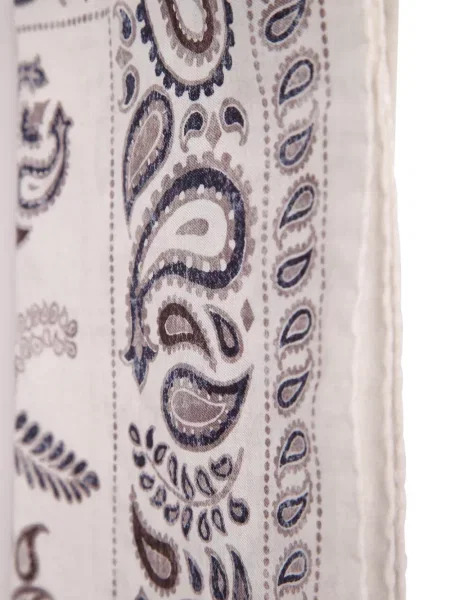 Fular Dell'oglio cu imagine cu model paisley alb