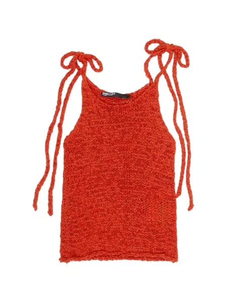 Top Bimba Y Lola tricotate cu legături roșu