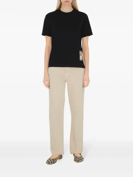 Tricou Burberry în carouri negru