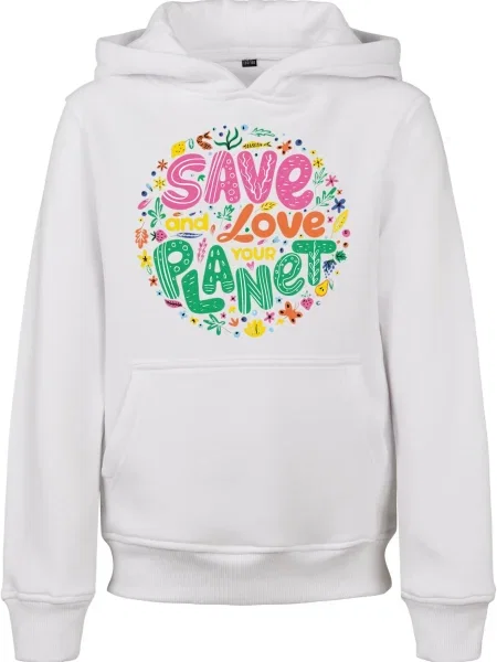 Mister Tee Sweater majica Save And Love zelena / narančasta / svijetloroza bijela