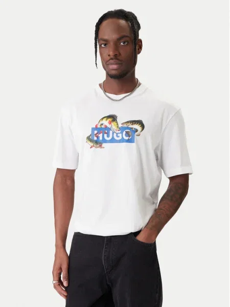 HUGO Tricou Nalotrix alb