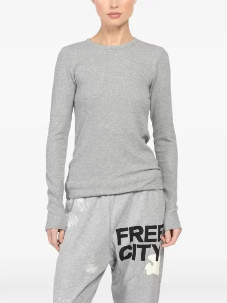 Pulover Velvet de catifea lung gri