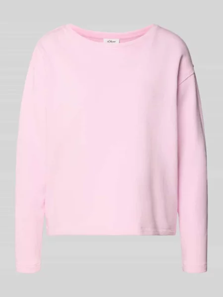 Bluza o kroju relaxed fit z mieszanki bawełny S.oliver Red Label różowa