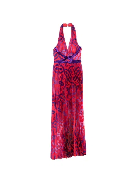 Rochie maxi Allure cu imagine cu imprimeu abstract roșu