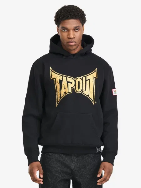Pulover Tapout s kapuco črna