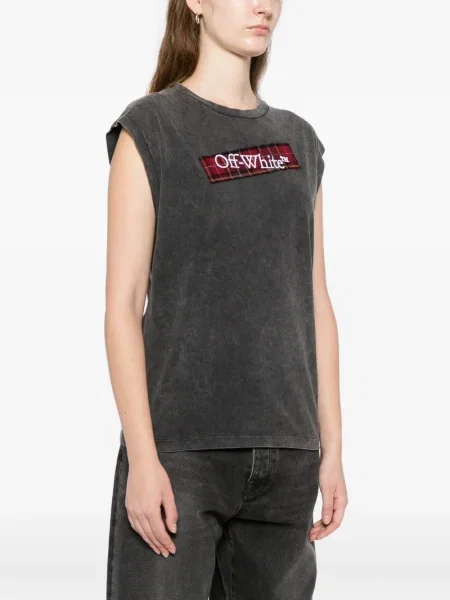 Tricou Off-white cu petice alb