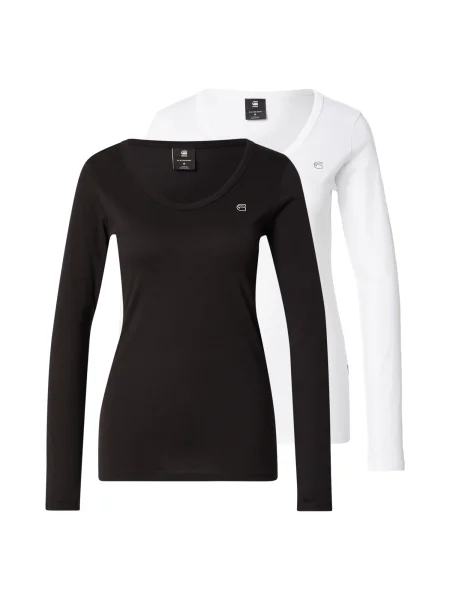 G-STAR Tricou negru alb