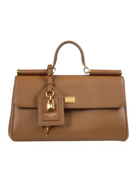 Torebka Dolce And Gabbana skórzana brązowa
