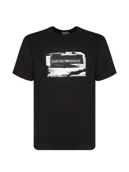 Tricou Emporio Armani cu imagine negru