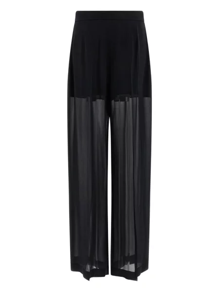 Plisirane hlače Alberta Ferretti crna
