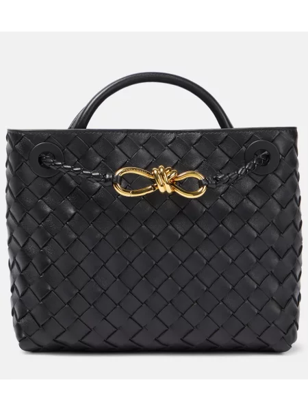 Geanta de piele Bottega Veneta din piele negru