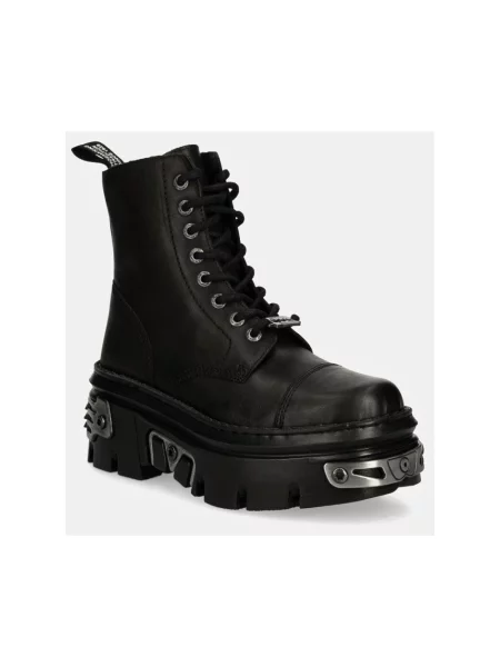 Buty do kostki New Rock skórzane czarne