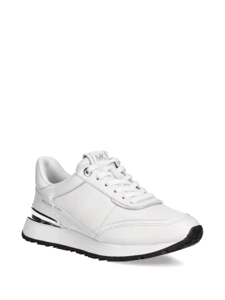 Кожено портмоне Michael Michael Kors с връзки с принт кафяво