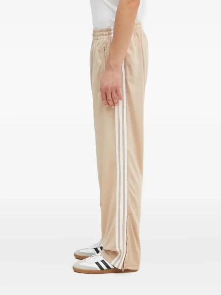Pantaloni palazzo Adidas cu dungi plisat cu imagine albastru