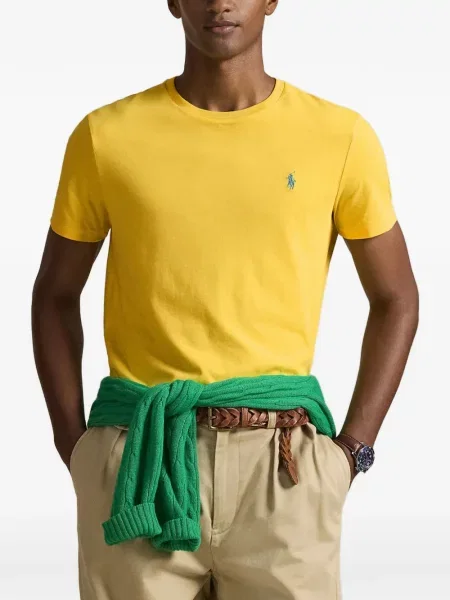 Поло тениска Polo Ralph Lauren бродирана жълто