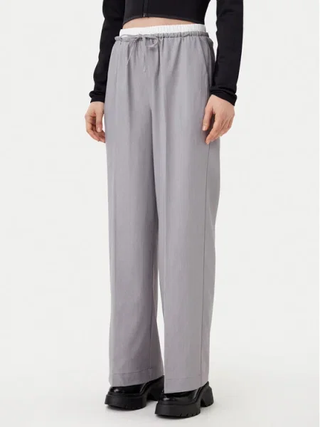 Noisy May Pantaloni din Alva Straight Fit gri