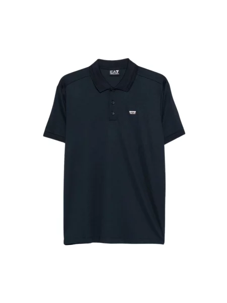 Koszula Emporio Armani Ea7 z logo niebieska