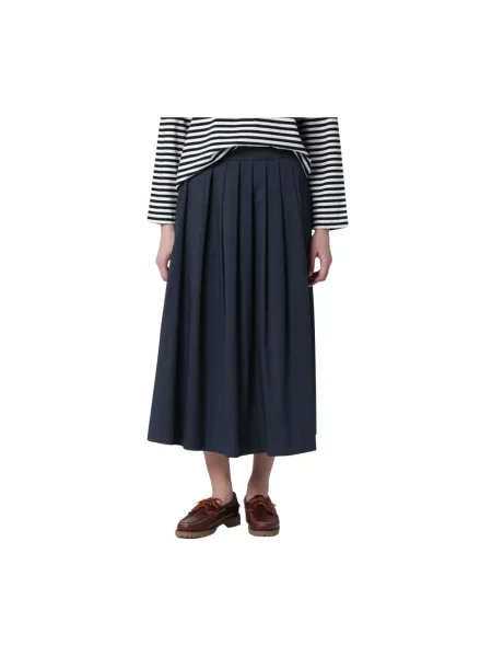 Spódnica midi Pt Torino do kolan niebieska