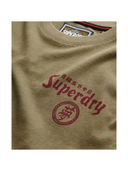 Koszulka Superdry Tokyo Narrative zielona