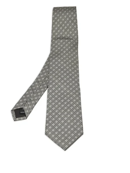Cravată S.t. Dupont cu imprimeu geometric gri