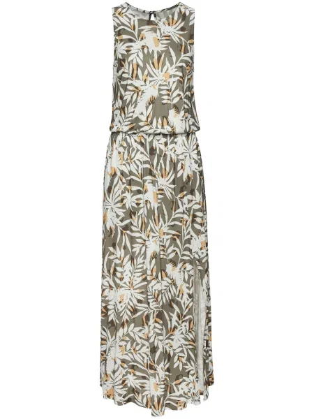 VIVANCE Poletna obleka rjava / oliva bela