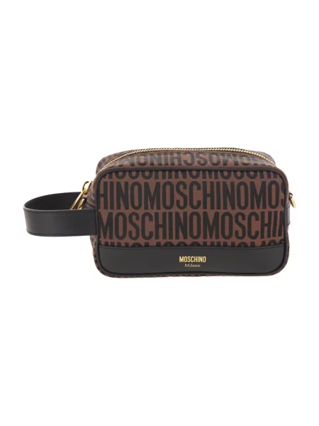 Torba Moschino skórzana brązowa
