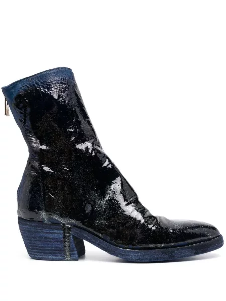 Botine Guidi din piele de lac albastru