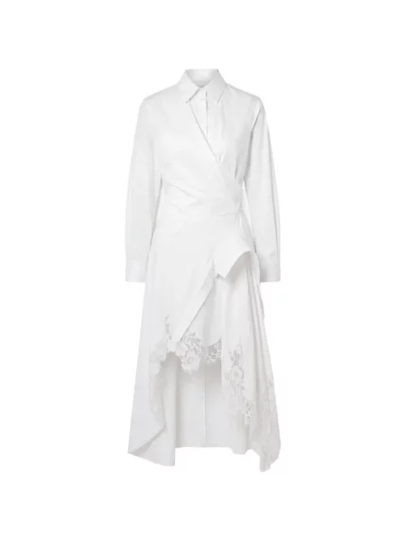 Rochie Monse asimetrică din dantelă alb