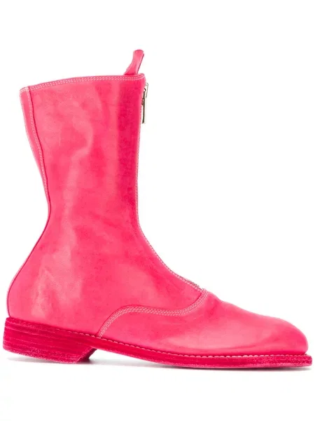 Botine Guidi din piele roz