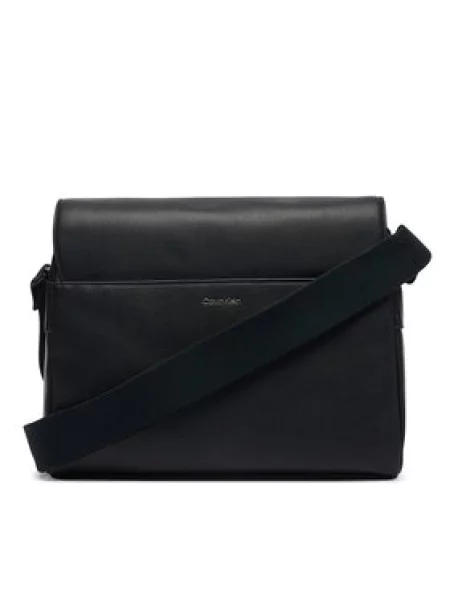 Calvin Klein Válltáska Emblem Hw Flap Messenger fekete