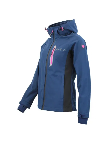 Geacă Peak Mountain softshell albastru