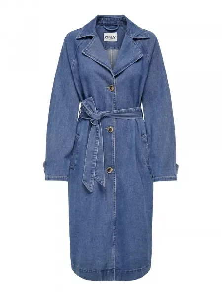 ONLY Palton de primăvară-toamnă denim albastru