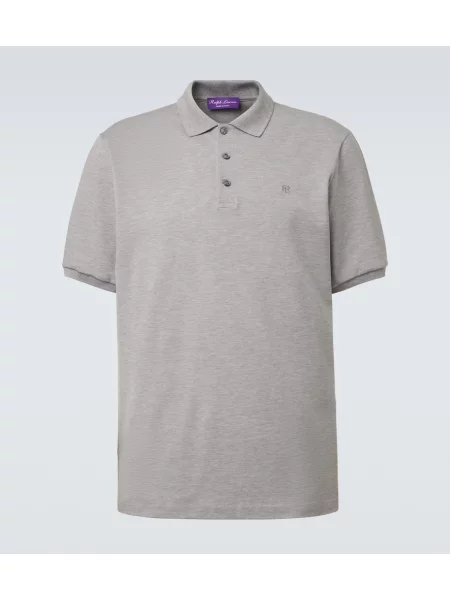 Tricou polo Ralph Lauren Purple Label gri