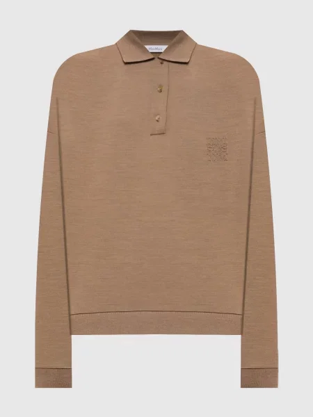 Джемпер ALPACA з вовни Max Mara коричневий