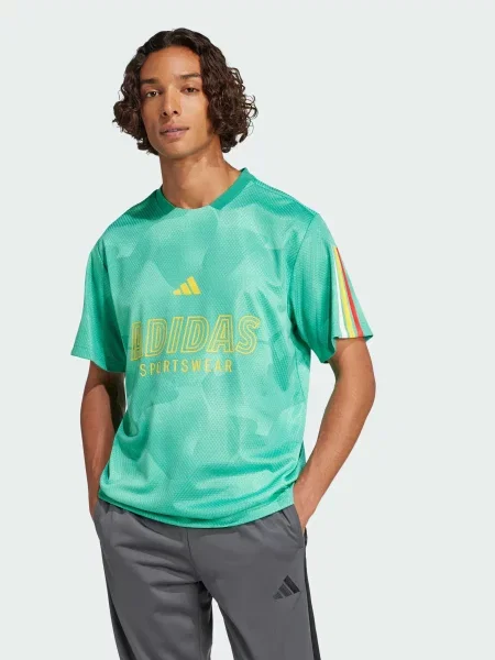 Футболка adidas Tiro комбінований верх зелений