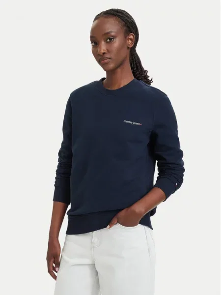 Tommy Jeans Суитшърт Ess Logo Тъмносин