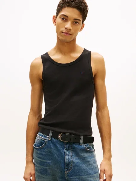 Tommy Jeans Tricou bleumarin / roșu alb negru
