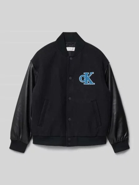 Bomberka z aplikacją z logo model ‘VARSITY’ Calvin Klein Jeans czarny
