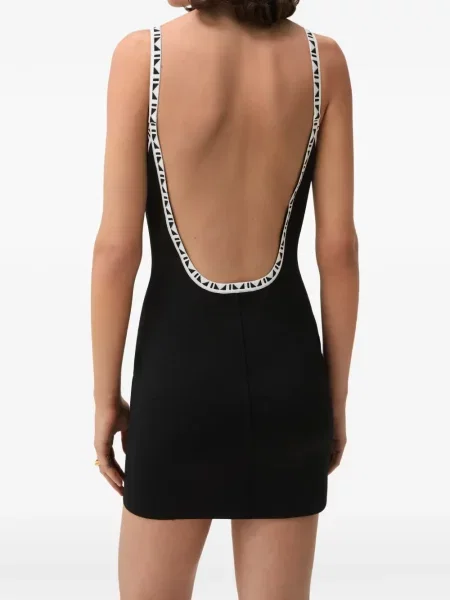 Rochie mini Versace din jacard negru