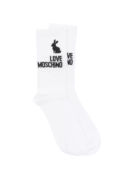 Șosete Love Moschino cu imagine alb