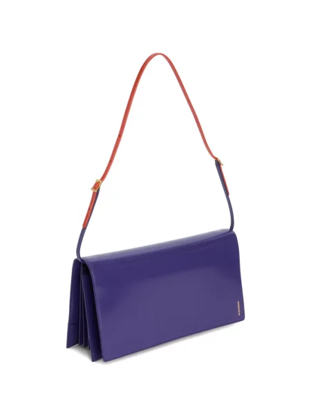Geanta de piele Jil Sander din piele violet