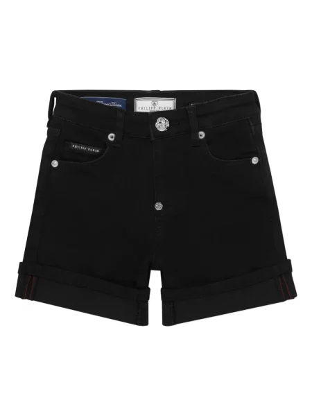 Szorty jeansowe dziecięce Philipp Plein czarne
